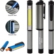 BK Kişiye Özel Isimli 5110 Füme Metal Penlight - El Feneri