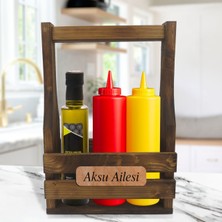 BK Kişiye Özel Doğal Masif Ahşap Sosluk Standı