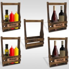 BK Restoran & Cafe & Barlara Özel Doğal Masif Ahşap Içecek Standı-5 Adet