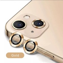 Pirok Store iPhone 13 / 13 Mini Uyumlu Halka Set Metal Lens Koruyucu Cam