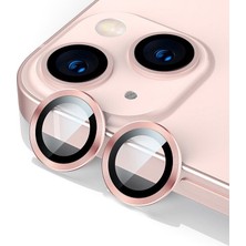 Pirok Store iPhone 13 / 13 Mini Uyumlu Halka Set Metal Lens Koruyucu Cam