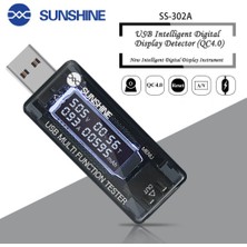 Sunshine USB Şarj Akım Voltaj Test Cihazı USB Arıza Tespit Cihazı SS-302A