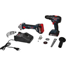 Bosch Gsb 18V-50 Darbeli Delme/vidalama + Gws 180-LI Taşlama Makinesi 18V