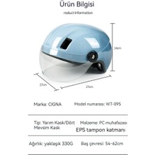 Pangolin Outdoors Pangolin Outdoors Yarım Motosiklet Kaskı - Açık Mavi  (Yurt Dışından)