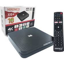 Hiremco X6 4K Ultra Hd Android V.10 Tv Box 4gb Ram - 64GB Hafıza