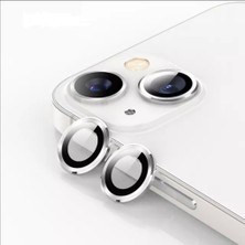 Pirok Store iPhone 13 / 13 Mini Uyumlu Halka Set Metal Lens Koruyucu Cam