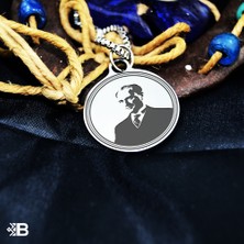 Beymarka Atatürk Yuvarlak Çelik Kulplu Kolye - 2044