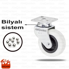 Alet Çantam 50mm Bilyalı Mobilya Tekeri Masa Sehpa Dolap Tekerlek -4 Adet