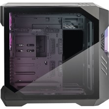 Coolermaster HAF700 Evo Tempered Glass Argb Ledli LCD Ekran Mesh Ön Panel, Titanyum Gri Renkli Fulltower Kasa