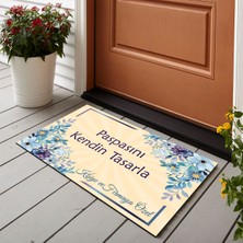 Vagonik Kişiye ve Firmaya Özel Tasarım Dijital Baskılı 50X70CM Dekoratif Çok Amaçlı Iç ve Dış Kapı Paspası