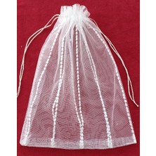 FNT Tasarım Fnt Desenli Tül Kese 17*24CM. 12 Adettir.
