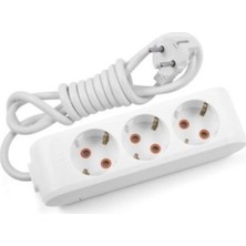 Viko Multilet Üçlü Priz Topraklı Kablolu Çocuk Korumalı 2 mt Beyaz