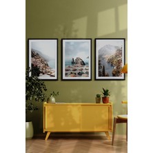 Özcanlar Çerçeve Çerçeveli Tablo Dekorasyon Ev Dekoru Modern Sanat Sahil Baskısı Italya Duvar Sanatı Plaj Tatil ÖZC-454