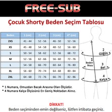 Free-Sub 3mm Çocuk Shorty (Kısa), Sörf Yüzme Scuba Tüplü Dalış Elbisesi