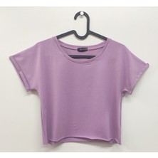 Gymo Crop Top T-Shirt Lila