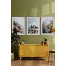 Özcanlar Çerçeve Çerçeveli Tablo Dekorasyon Ev Dekoru Modern Sanat Sahil Baskısı Italya Duvar Sanatı Plaj Tatil ÖZC-454