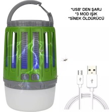 Tawitec 3 In 1 Kamp Lambası  - Sinek Öldürücü – 3 Modlu LED Işıldak – USB Şarjlı Taşınabilir