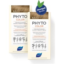 Phyto Phytocolor 8.3 Sarı Dore Amonyaksız Kalıcı Bitkisel Saç Boyası Ikili  Set