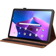 Universal Lenovo Tab M10 10.1 3rd Gen Için Kapaklı Tablet Kılıfı - Kahverengi (Yurt Dışından)