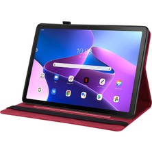 Universal Lenovo Tab M10 10.1 3rd Gen Için Kapaklı Tablet Kılıfı - Kırmızı (Yurt Dışından)