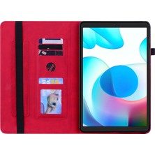 Generico Oppo Realme Pad Mini 8.7 Için Kapaklı Tablet Kılıfı - Kırmızı (Yurt Dışından)