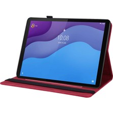 Universal Lenovo Tab M10 Hd 2nd Gen TB-X306X/TB-X306F Için Kapaklı Tablet Kılıfı - Kırmızı (Yurt Dışından)