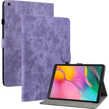 Universal Samsung Galaxy Tab A 10.1 2019 Için Kapaklı Tablet Kılıfı - Mor (Yurt Dışından)