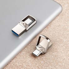 Huahai 64GB Eaget CU20 USB 3.0 + Tip C 3.1 U Disk Flash Bellek - Altın (Yurt Dışından)
