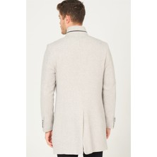 Dewberry PLT8386 Dewberry Erkek Palto-Desenli Açık Gri