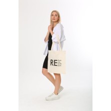 Baghashtag Reduce Reuse Recycle Repat Baskılı Bez Çanta