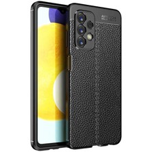 Kupa Samsung Galaxy A23 Kılıf Kamera Korumalı Dikiş Desenli Darbe Emici Deri Görünüm Silikon Kapak