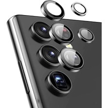 Bzontech Samsung Galaxy S22 Ultra Mercek Lens Kamera Koruyucu Siyah