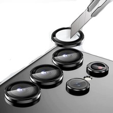 Bzontech Samsung Galaxy S22 Ultra Mercek Lens Kamera Koruyucu Siyah