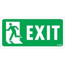 Avmdepo Exit Sol Uyarı Levhası 17,5X25 KOD:950