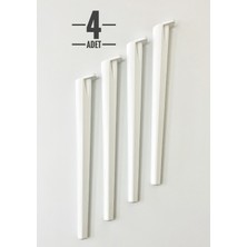 Atlas Shop Açılı Plastik Zigon Sehpa Ayağı 45 cm Beyaz (4 adet)