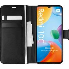 Microsonic Xiaomi Poco C40 Kılıf Delux Leather Wallet Siyah