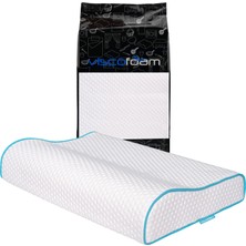 Viscofoam Yüksek Boyun Destekli Ortopedik Yastık Visco Yastık 58x39x12-8.5cm