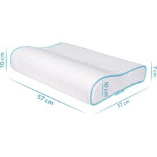 Viscofoam Boyun Destekli Ortopedik Yastık Visco Yastık 57x37x10-7cm
