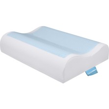 Viscofoam Anatolia Yüksek Terletmeyen Boyun Destekli Ortopedik Yastık Jelli Visco Yastık - 60x40x14-12cm