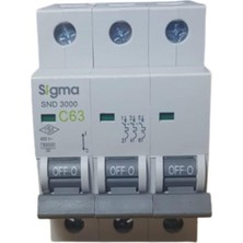 Sigma 3X63A C/3ka W Otomatik Sigorta (4lü) Sigma