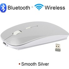 Shenzhen Xin Xin Kablouz Sessiz Bluetooth Fare - Gümüş (Yurt Dışından)
