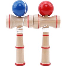 Zsykd Ekstra String ile Klasik Ahşap Beceri Oyuncak Kendama, Boyut: 13.5 x 5.5cm Kırmızı (Yurt Dışından)