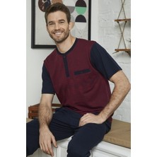 Kly 9051 Erkek Midi Yaka Pijama Takım