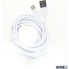 Winex Tecno Camon 18I 3A 45W Usba To Type-C 3metre Data ve Hızlı Şarj Kablosu