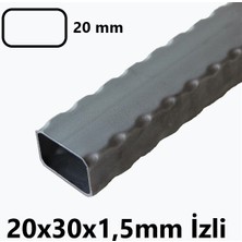 Tos Çelik Izli 20 x 30 x 1,5 mm Kutu Profil Boru Metal 20X30X1,5 Demir