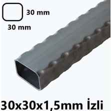 Tos Çelik Izli 30 x 30 x 1,5 mm Kutu Profil Boru Metal 30X30X1,5 Demir