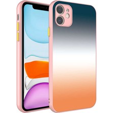 noktaks - Apple iPhone 11 - Kılıf Kamera Korumalı Renkli Temperli X-Cam Kapak - NO12