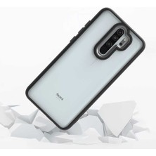 Fibaks Xiaomi Redmi Note 8 Pro Uyumlu Kılıf Arkası Şeffaf Köşeleri Parlak Renkli Işlemeli Sert Kapak