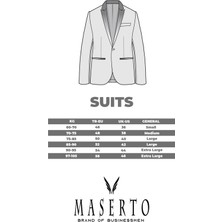 Maserto Slim Fit Düz Desenli Takım Elbise