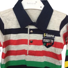 BebePan Çok Renkli Polo Yaka Uzun Kollu Sweatshirt